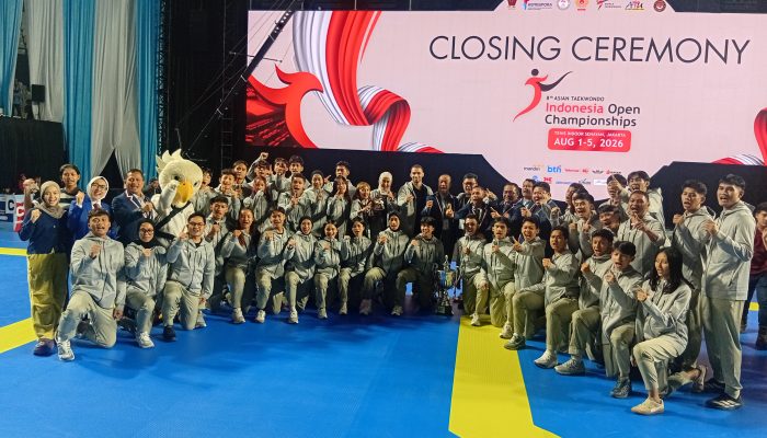 Richard T.H. Tampubolon Resmi Tutup 8th Asian Taekwondo Indonesia Open Championships 2026, Tegaskan Semangat Persahabatan dan Prestasi